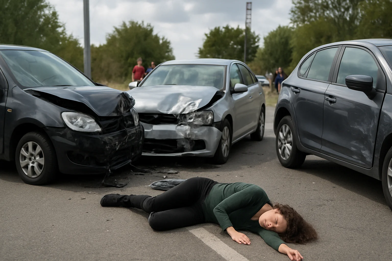 Accident cu 3 mașini în Râmnicu Vâlcea, un rănit