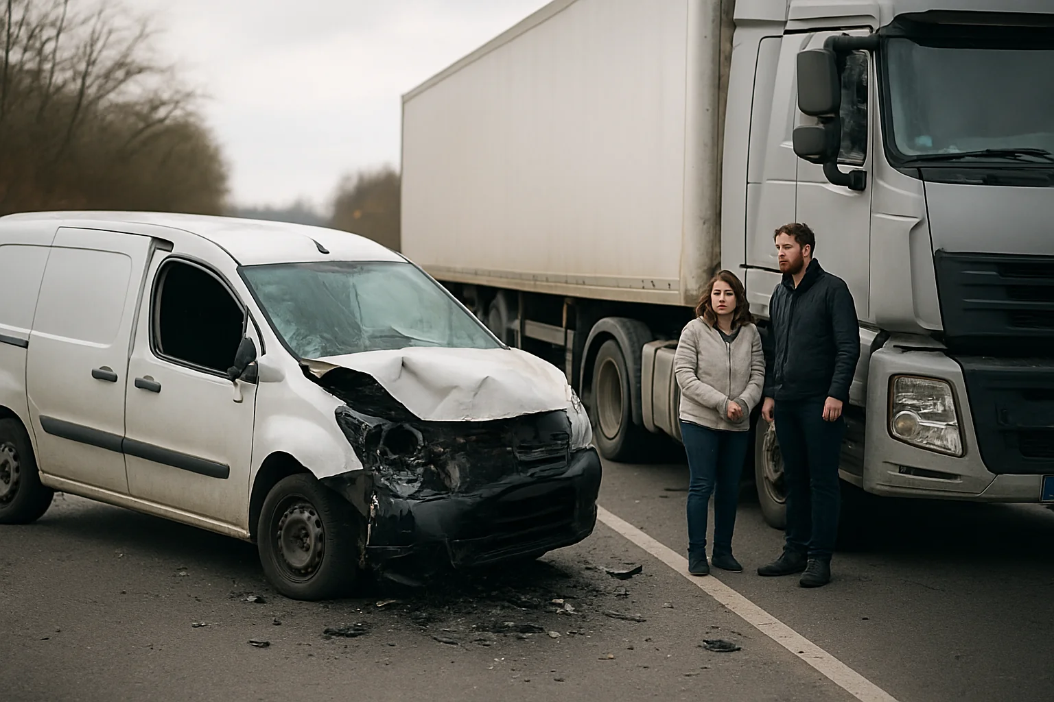 Accident cu 3 răniți la Blidari, Vâlcea: Dubă și TIR implicate