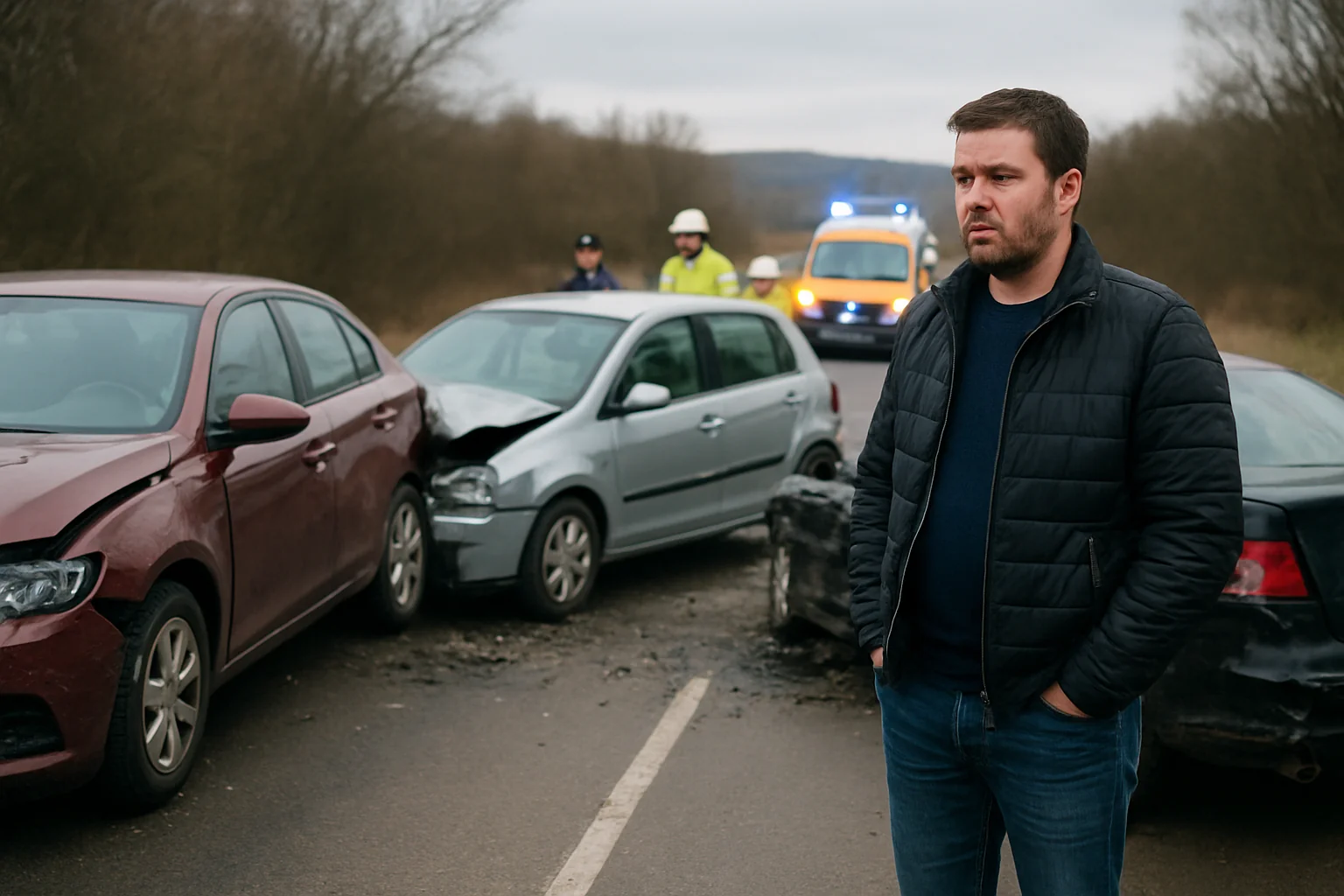 Accident cu trei mașini pe DN67 la Copăcelu: Șofer sub influențe