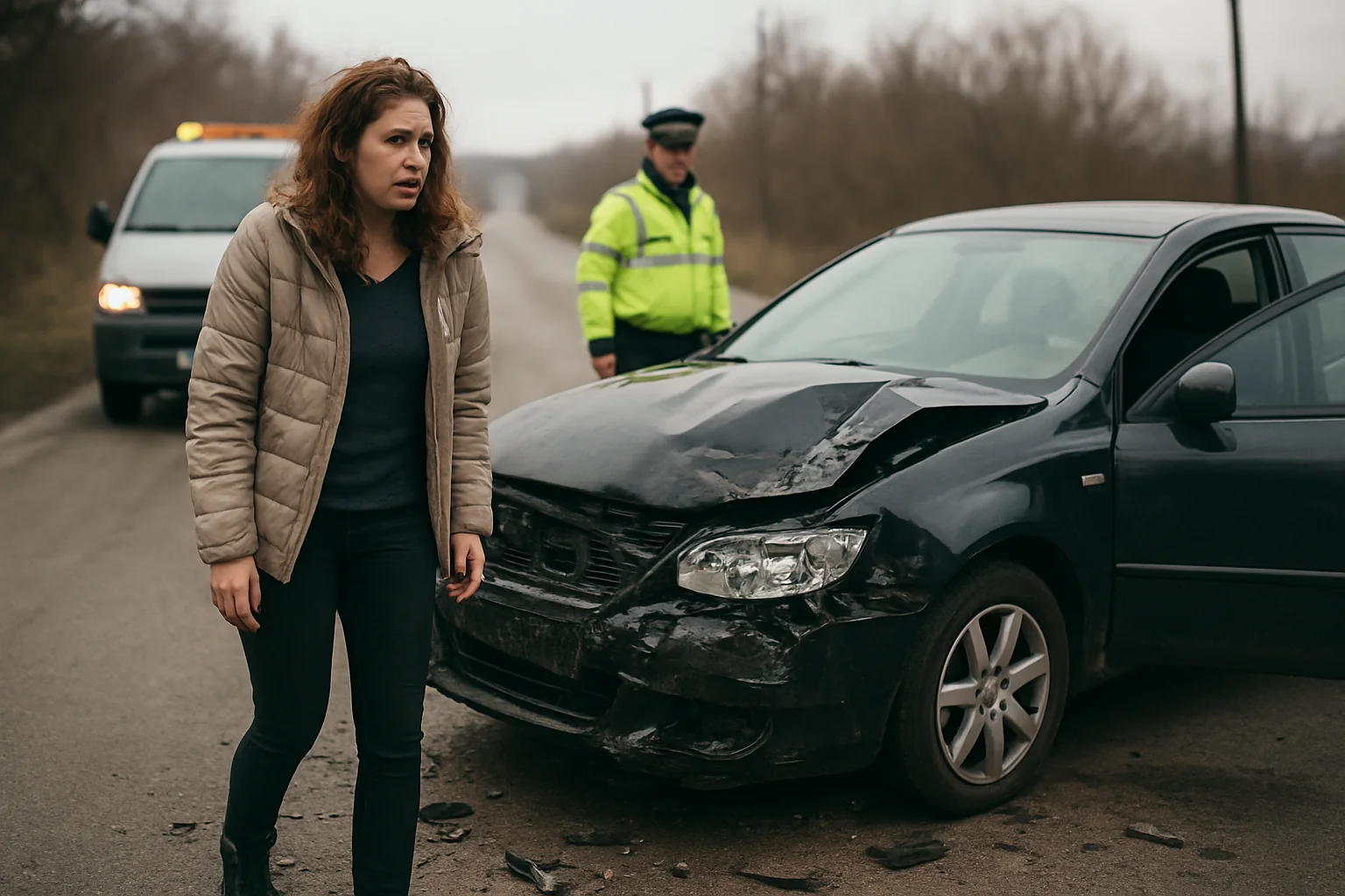 Accident în Drăgășani: Șoferiță sub influența alcoolului