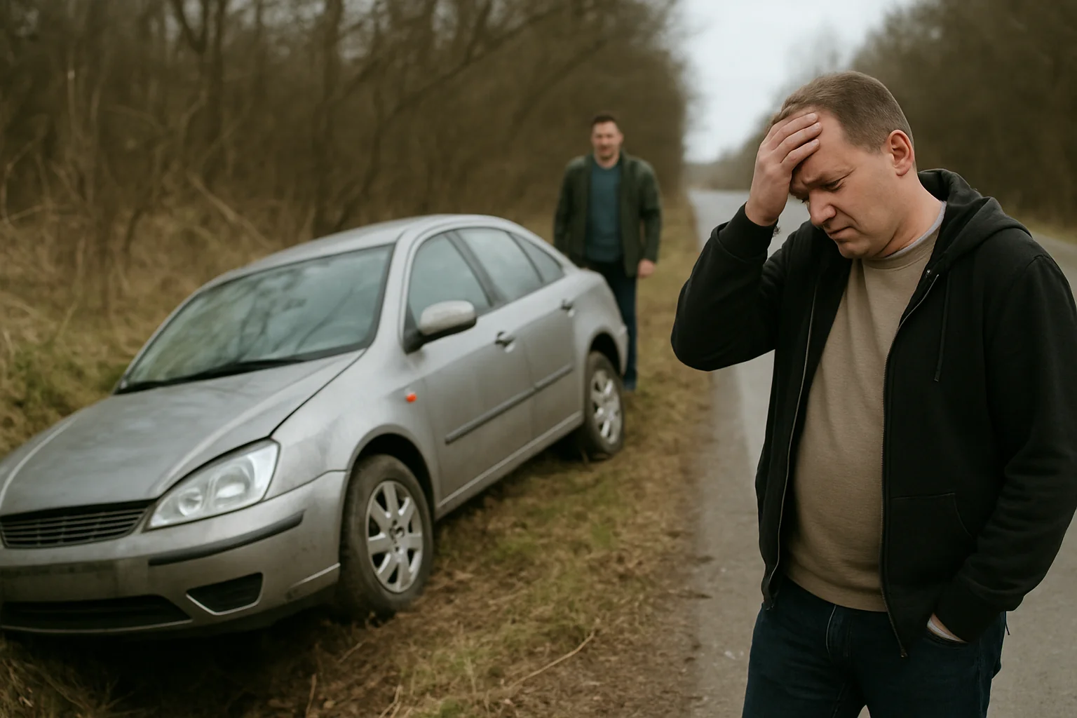 Accident pe DN 67 în Vâlcea: Șoferul ar fi pierdut controlul