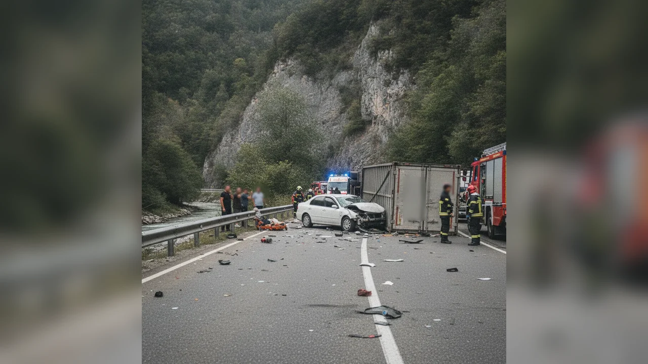 Accident pe DN7, Valea Oltului: Trafic îngreunat la Călimănești