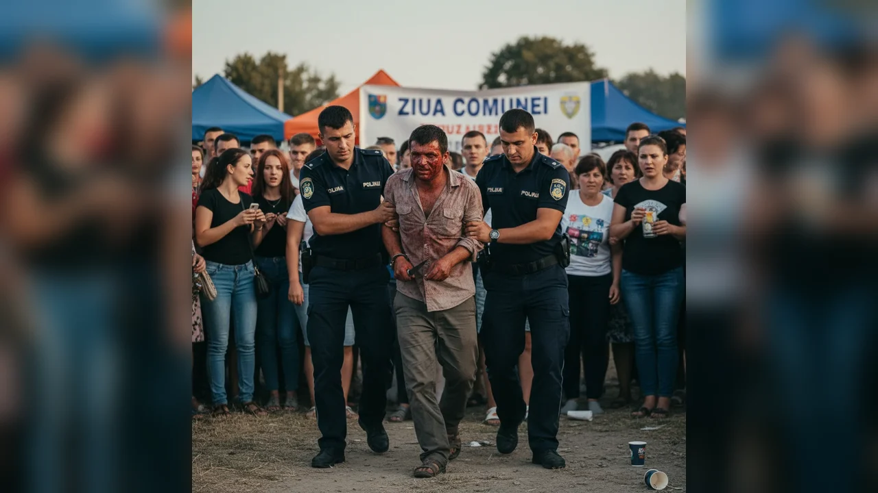 Agresor reținut după un incident violent la Ziua Comunei Tetoiu