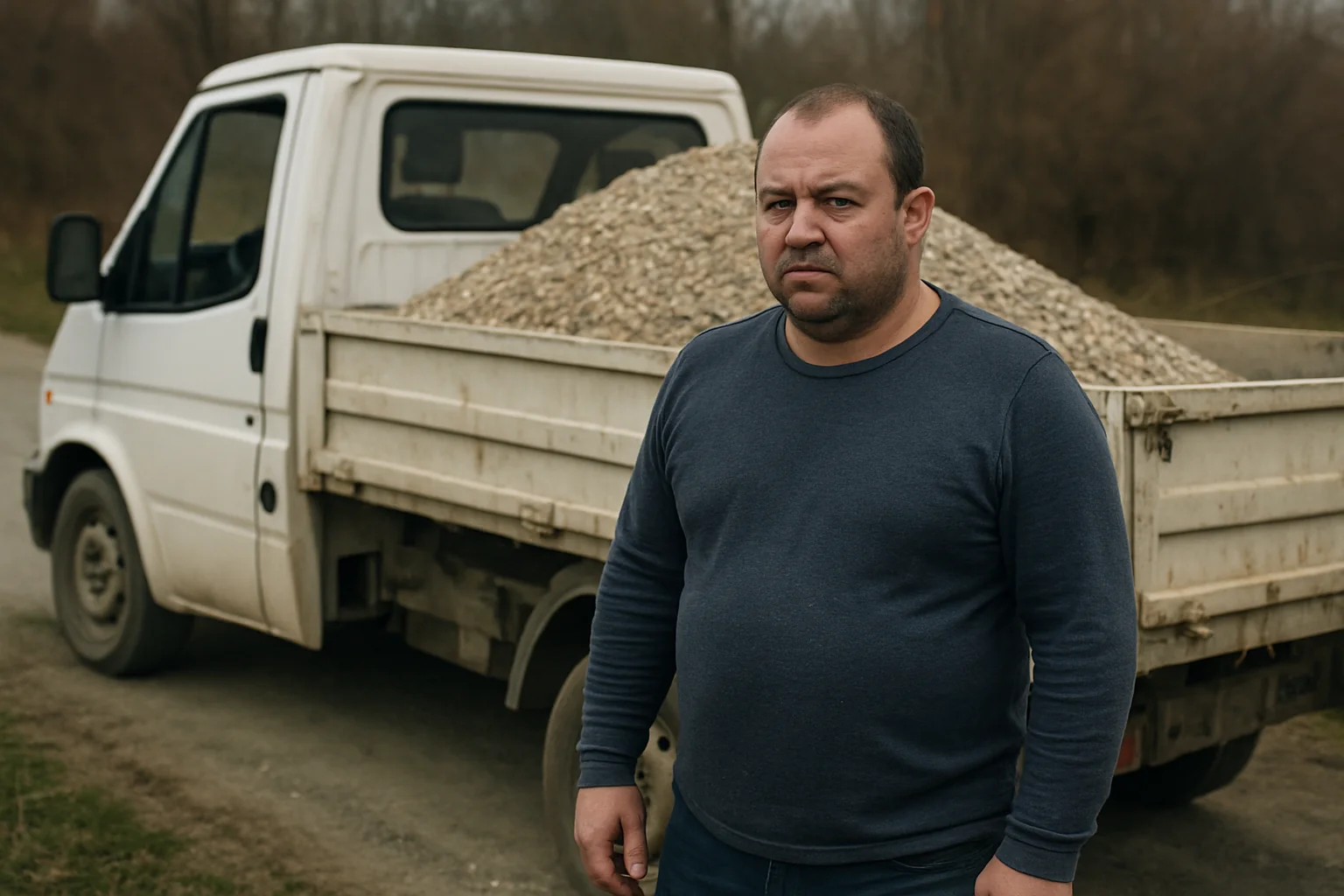 Amendă pentru transport ilegal de pietriș în Vâlcea