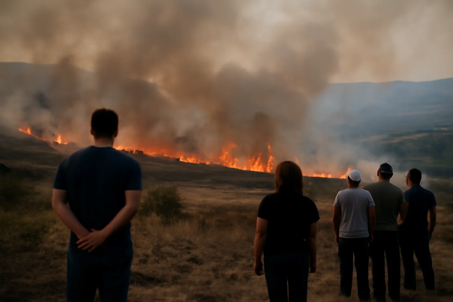 Comuna Bălcești: foc de vegetație uscată în bilanțul ISU Vâlcea