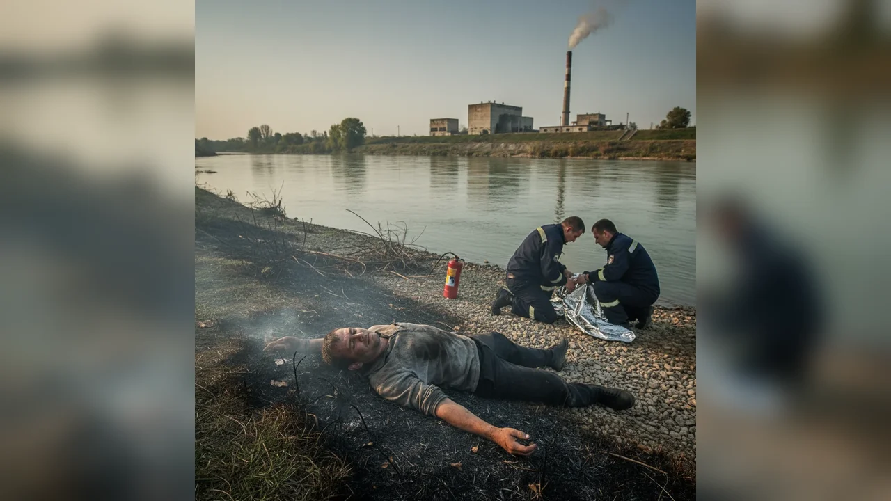 Bărbat și-a dat foc pe malul Oltului, în zona Râureni