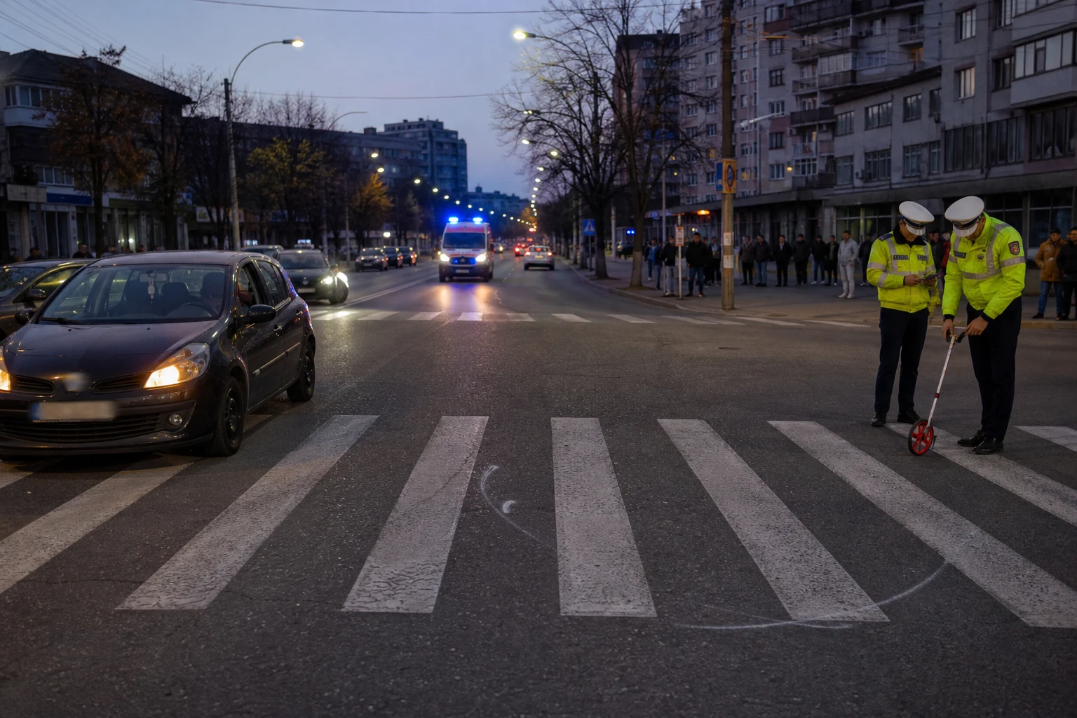 Bd. Dem Rădulescu: pietonă de 14 ani, la spital după impact cu o mașină