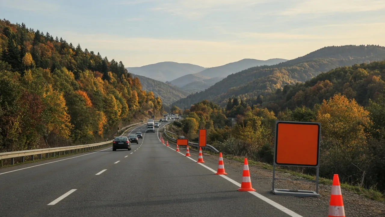 DN7 spre Sibiu: IPJ Vâlcea cere răbdare după închiderea A1 la Boița