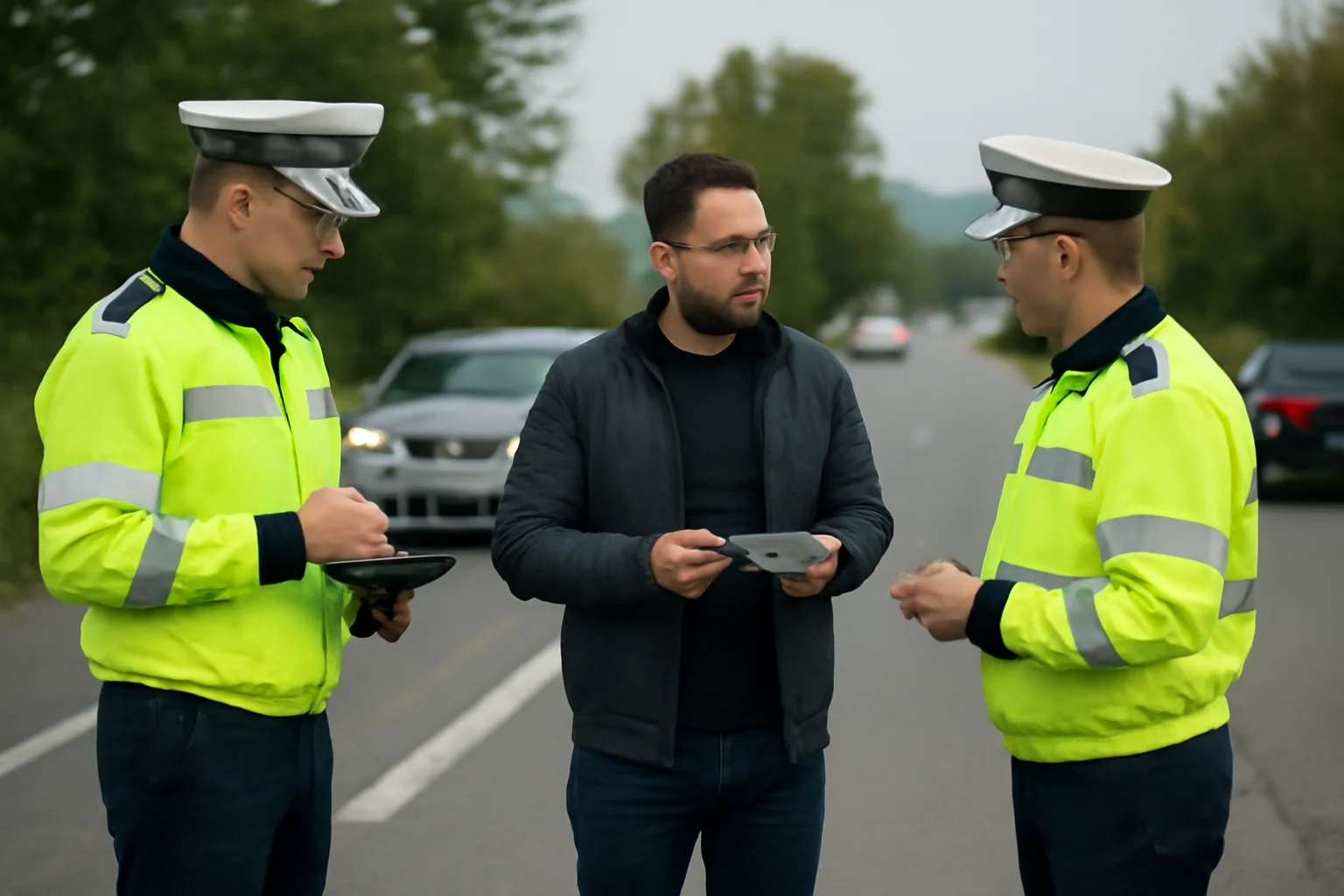 Fără permis la Vlădești: 18 ani la volan, 41 de ani pe scaunul din dreapta