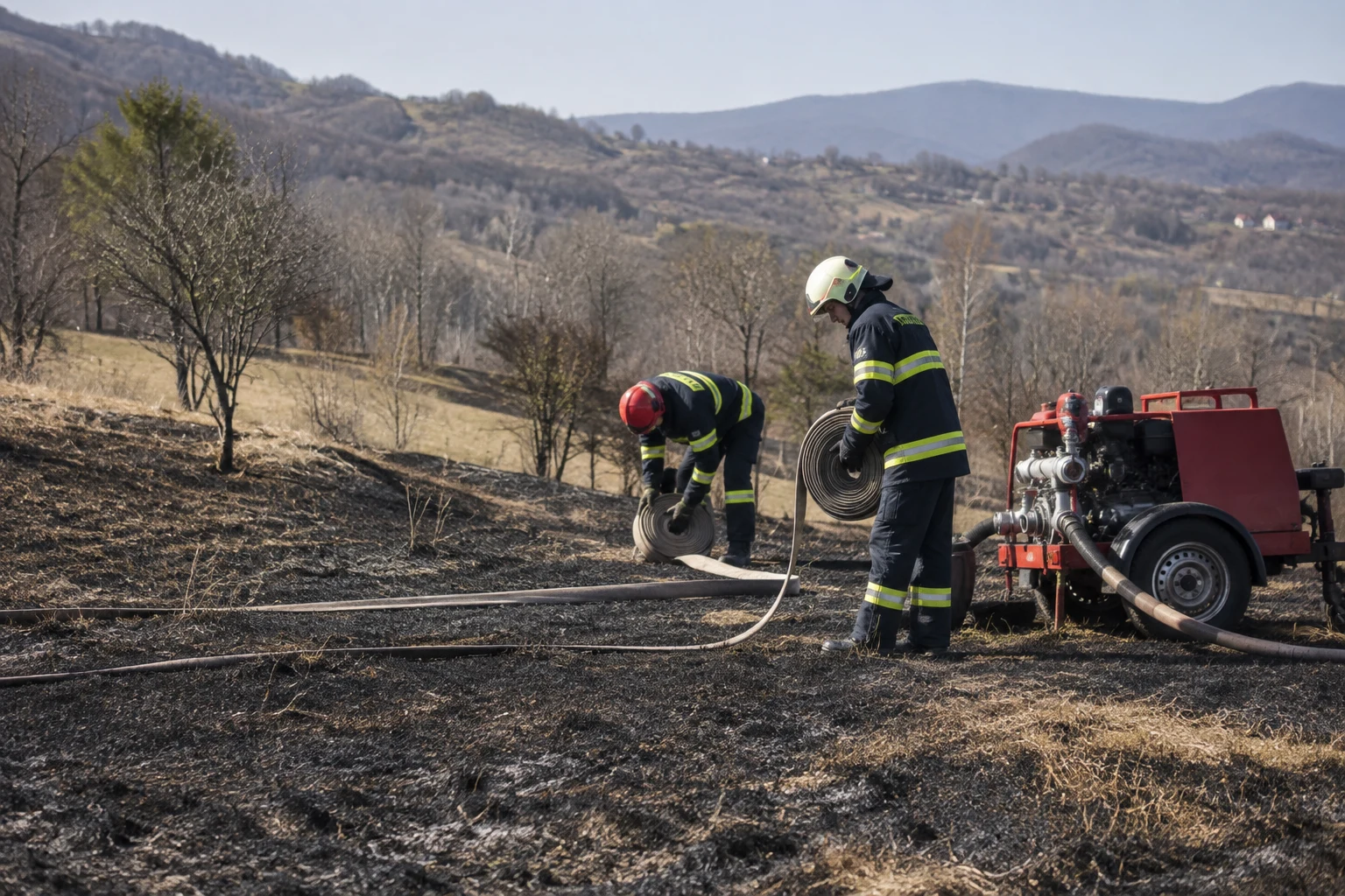 Bilanț ISU Vâlcea: 30 ha de vegetație arse în weekend