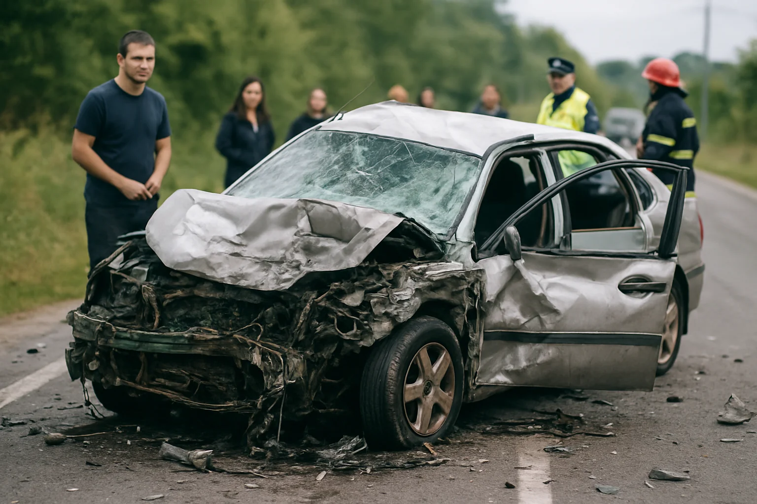 Tragedie la Cheia, Băile Olănești: mașină în râpă, un mort și trei răniți
