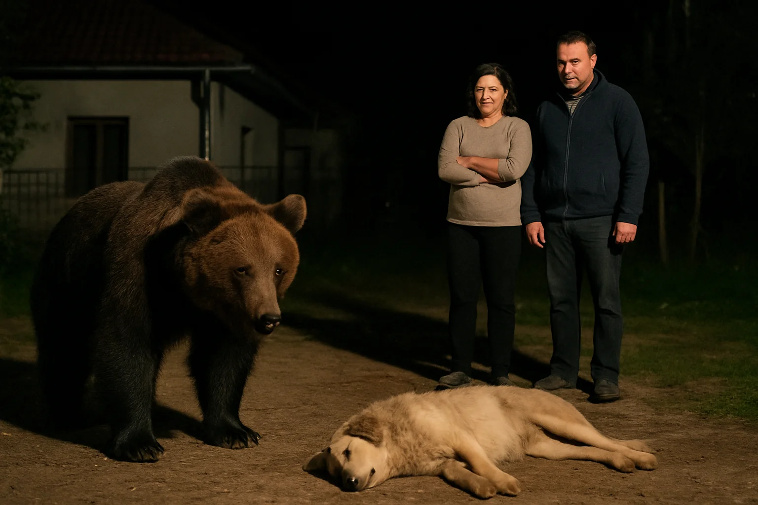 Urs în Jiblea Veche: Incident nocturn la Călimănești, un câine posibil victimă